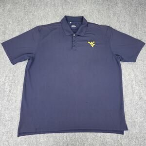 West Virginia Mountaineers Polo Shirt Mens 2XL Blue NCAA Football Under Armour